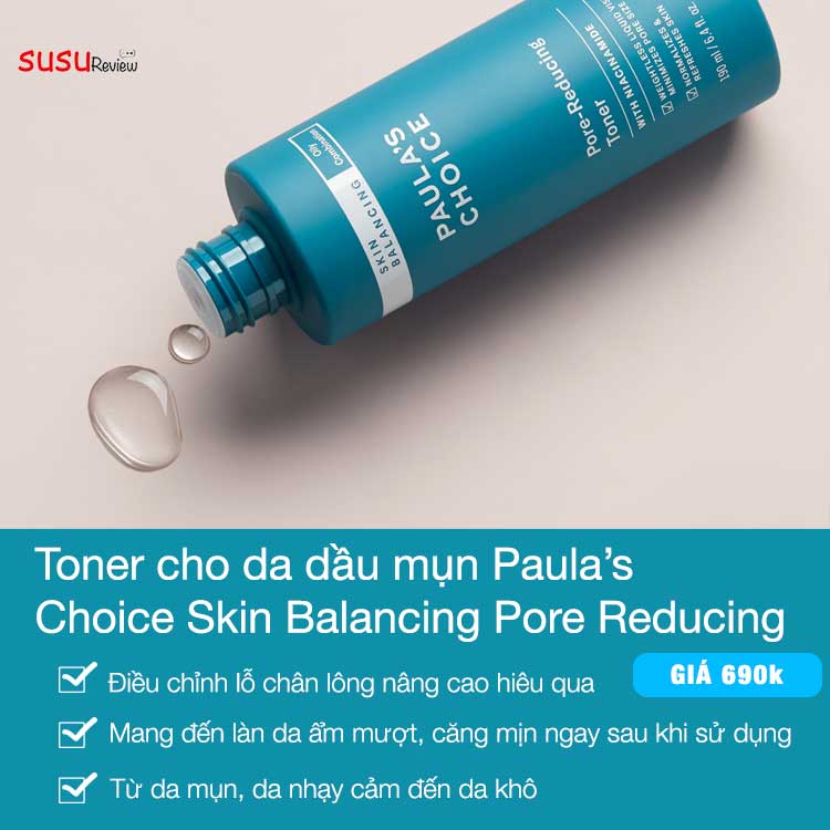 Toner cho da dầu mụn Paula’s Choice Skin Balancing Pore Reducing